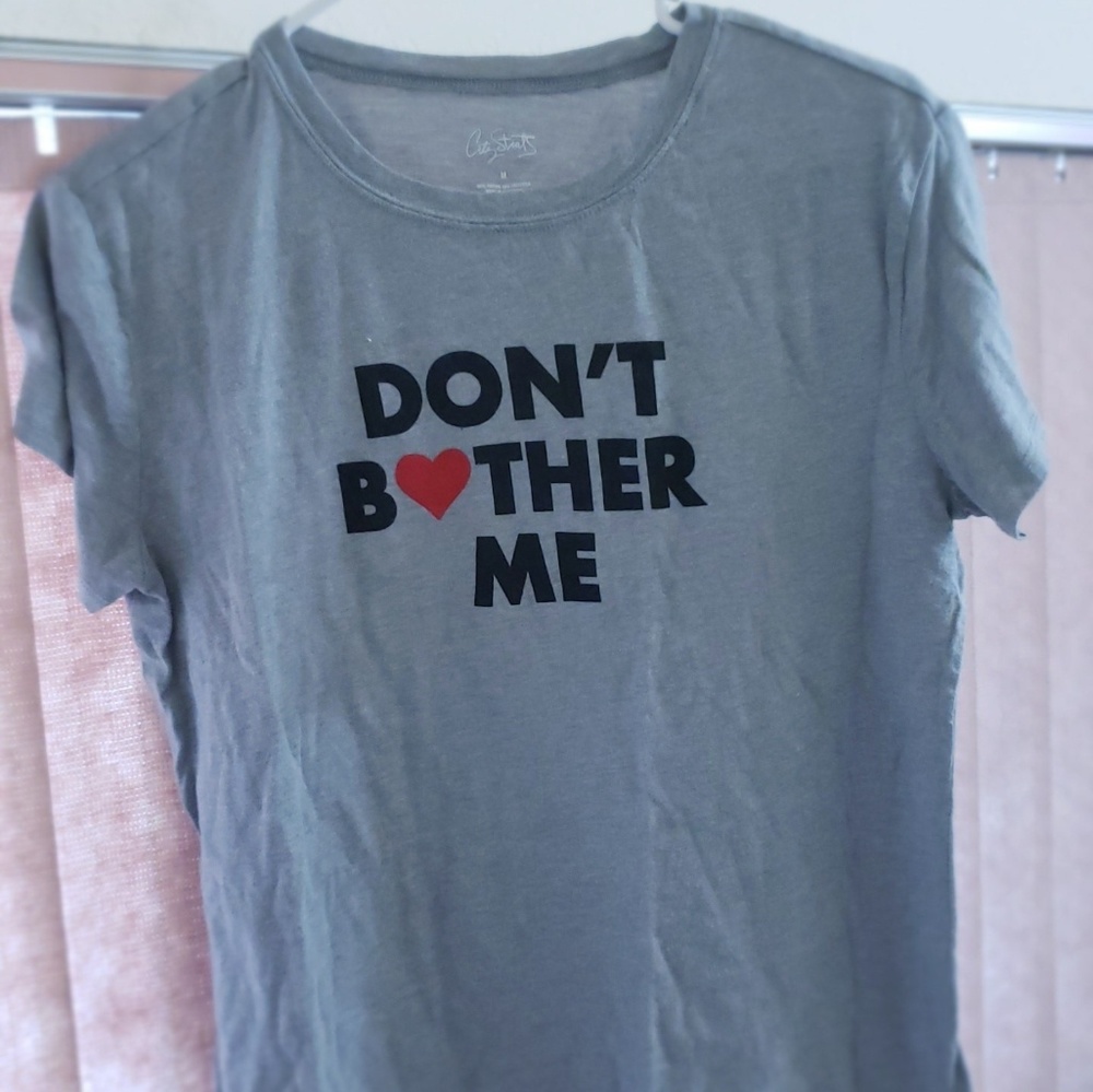 Grey "Don't B❤ther Me" workout top